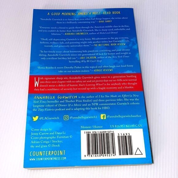 Annabelle Gurwitch You're Leaving When? Adventures In Downward Mobility Novel - Picture 3 of 6